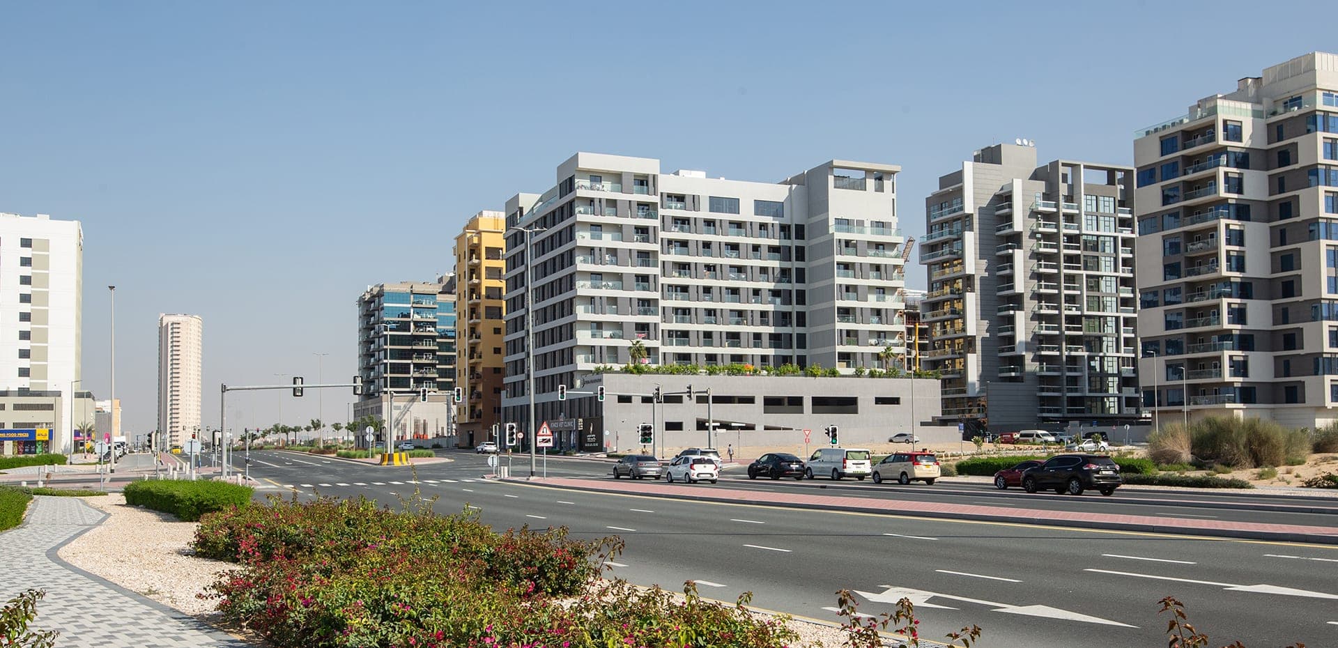 Majan — Dense mixed-use sub-community within Dubailand, with its own retail already trading