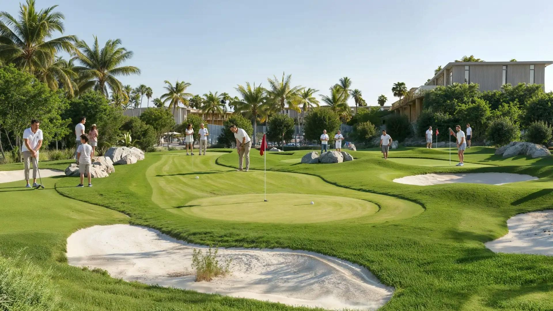 Render of the golf course at Tilal Binghatti